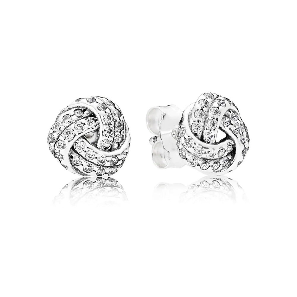 Pandora love knot earrings